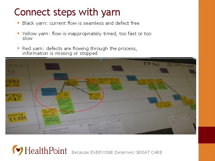 Connect steps with yarn § Black yarn: current flow is seamless and defect free