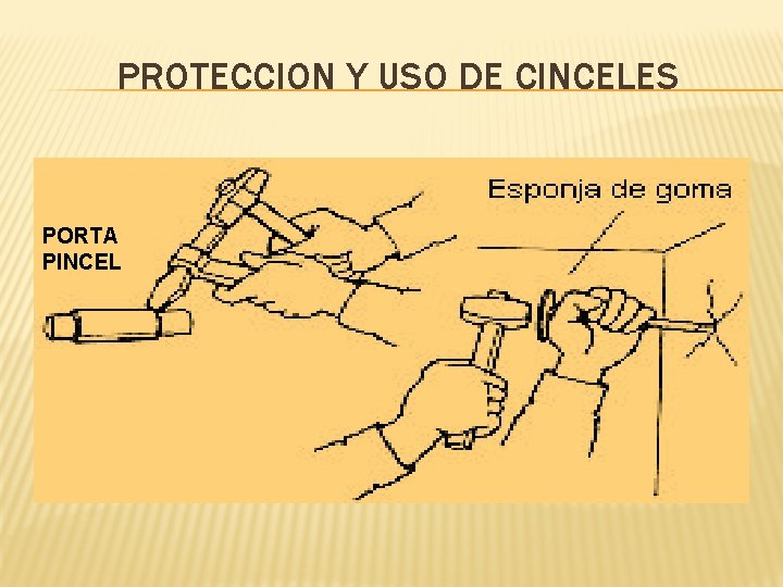 PROTECCION Y USO DE CINCELES PORTA PINCEL 