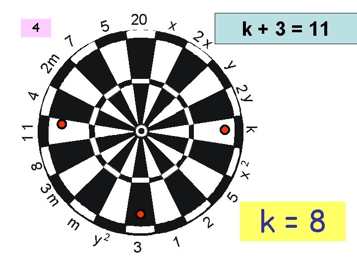 7 5 x k + 3 = 11 2 x y 2 m 4