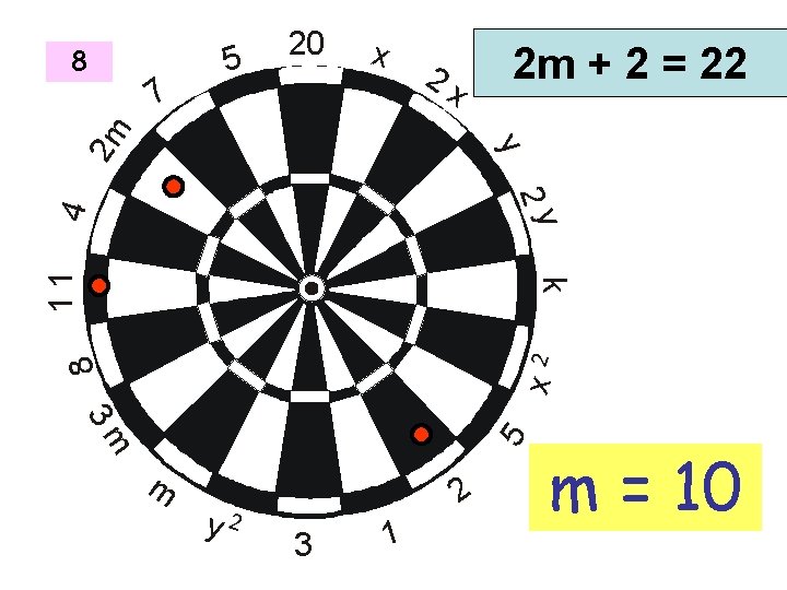 DARTBOARD MATHS ALGEBRA generating simple equations Dave Carden