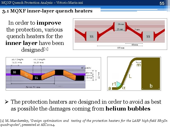 MQXF Quench Protection Analysis – Vittorio Marinozzi 55 3. 1 MQXF inner-layer quench heaters