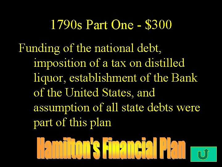 1790 s Part One - $300 Funding of the national debt, imposition of a