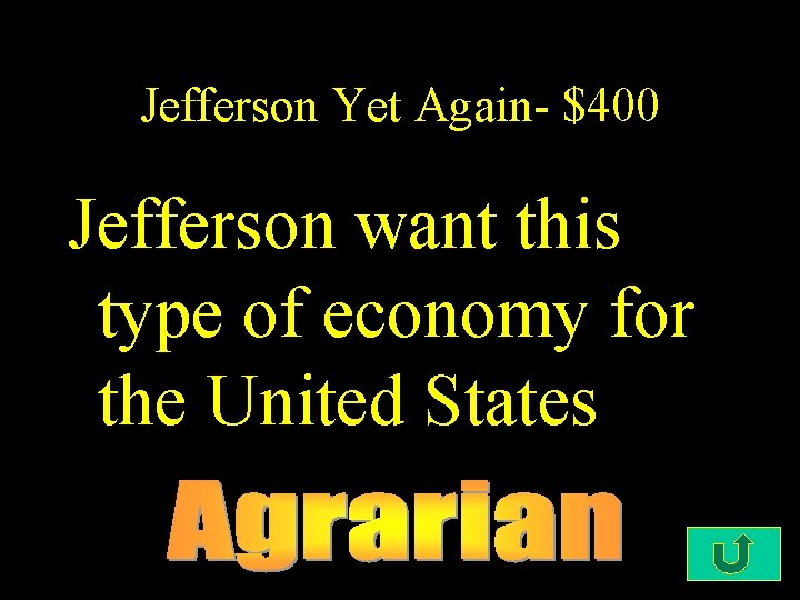 Jefferson Yet Again- $400 Jefferson want this type of economy for the United States