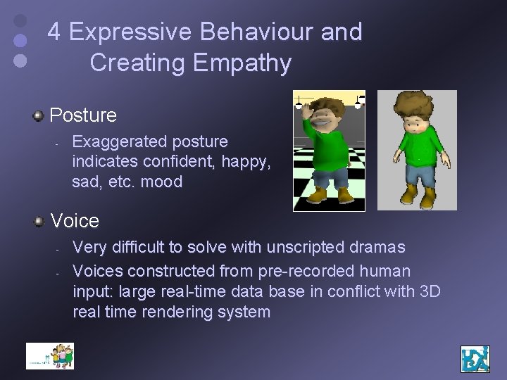 4 Expressive Behaviour and Creating Empathy Posture - Exaggerated posture indicates confident, happy, sad,
