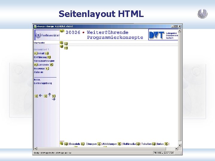 Seitenlayout HTML 