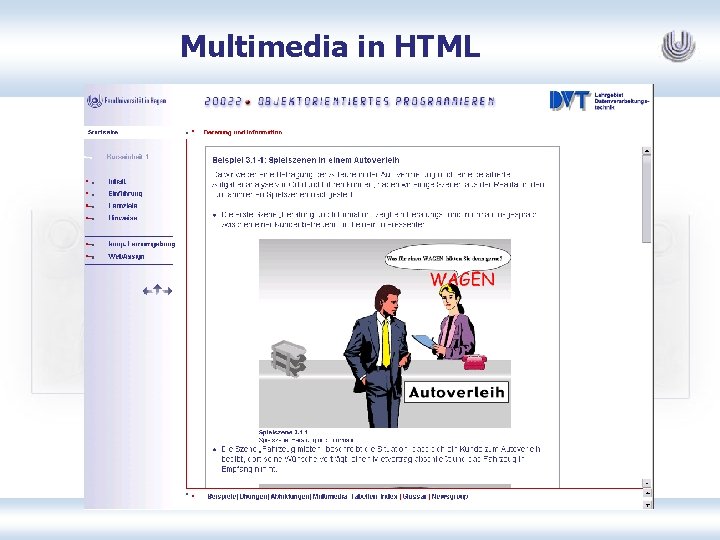 Multimedia in HTML 