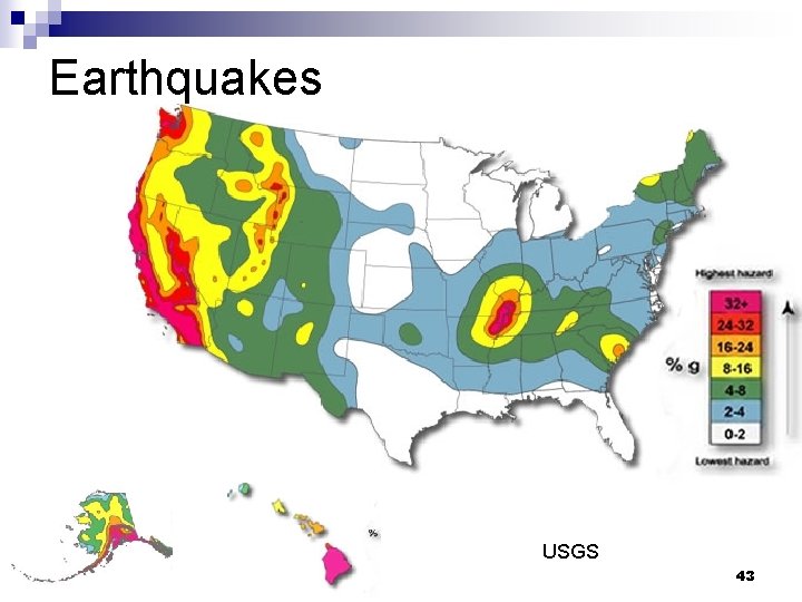 Earthquakes USGS 43 