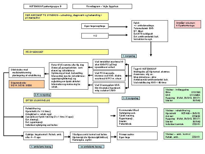 NSTEMI/UAP patientgruppe B Flowdiagram – Vejle Sygehus FØR ANKOMST TIL SYGEHUS – udredning, diagnostik