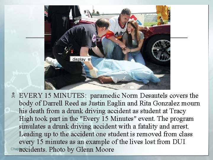 N EVERY 15 MINUTES: paramedic Norm Desautels covers the body of Darrell Reed as