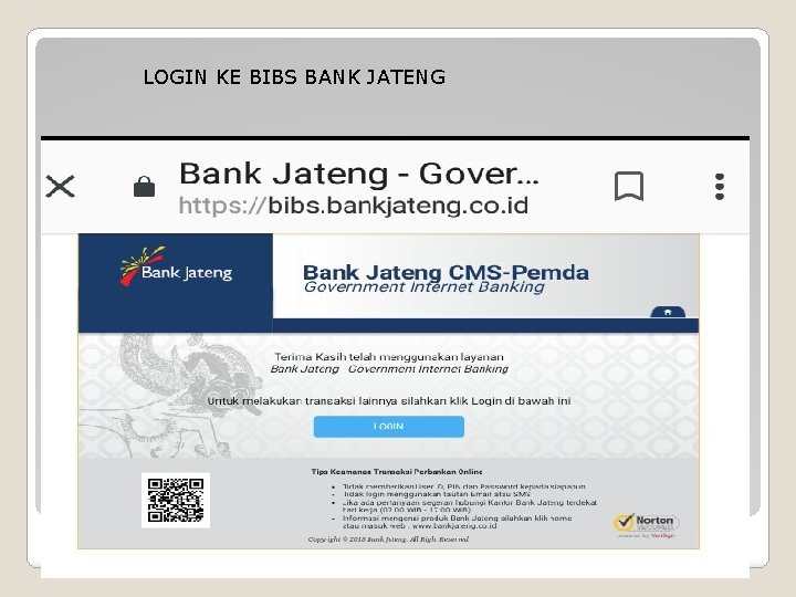 LOGIN KE BIBS BANK JATENG 