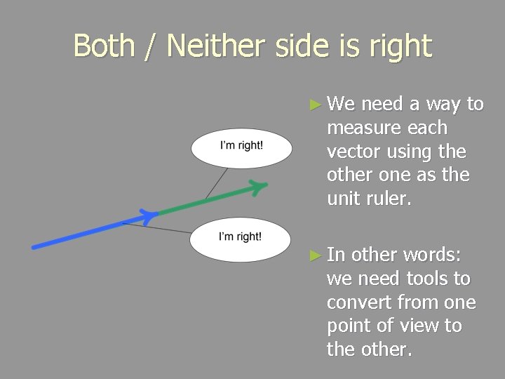 Both / Neither side is right ► We need a way to measure each