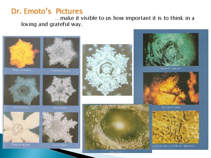 Dr. Emoto’s Pictures …make it visible to us how important it is to think