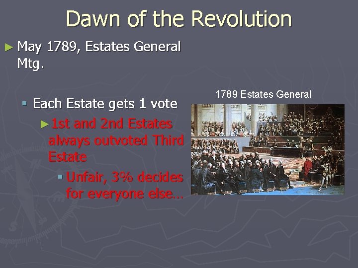 Dawn of the Revolution ► May Mtg. 1789, Estates General § Each Estate gets