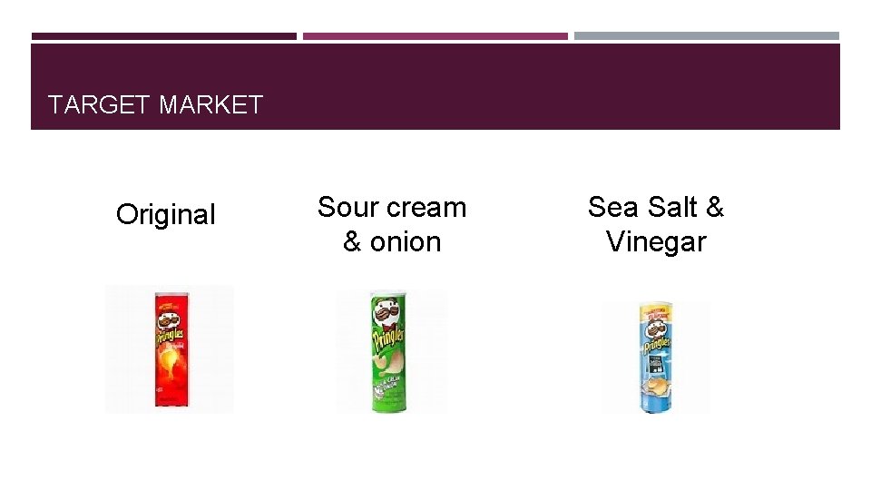 TARGET MARKET Original Sour cream & onion Sea Salt & Vinegar 