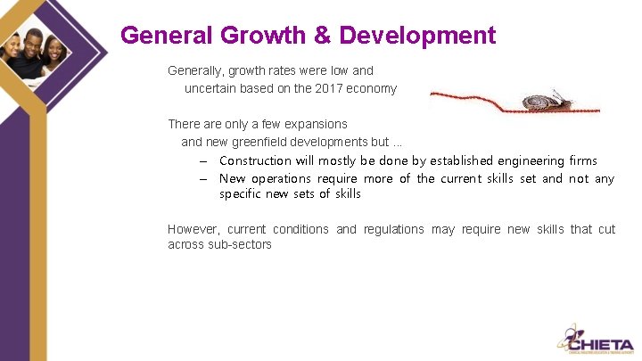 General Growth & Development Generally, growth rates were low and uncertain based on the