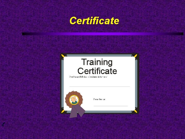 Certificate 