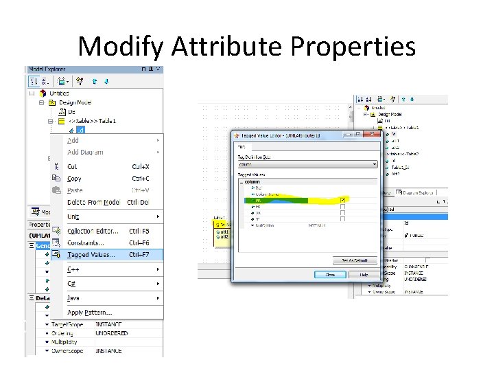 Modify Attribute Properties Modify Attribute Properties