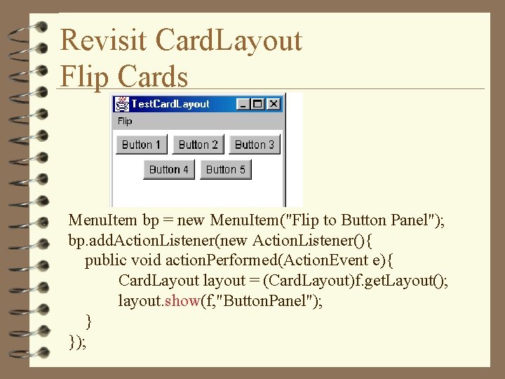 Revisit Card. Layout Flip Cards Menu. Item bp = new Menu. Item("Flip to Button Revisit Card. Layout Flip Cards Menu. Item bp = new Menu. Item("Flip to Button