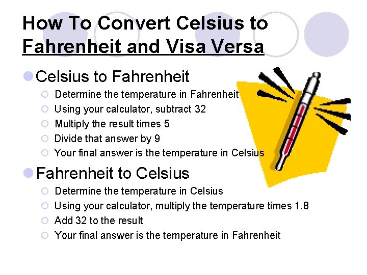 How To Convert Celsius to Fahrenheit and Visa Versa l Celsius to Fahrenheit ¡