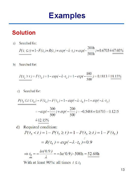 Examples Solution 13 