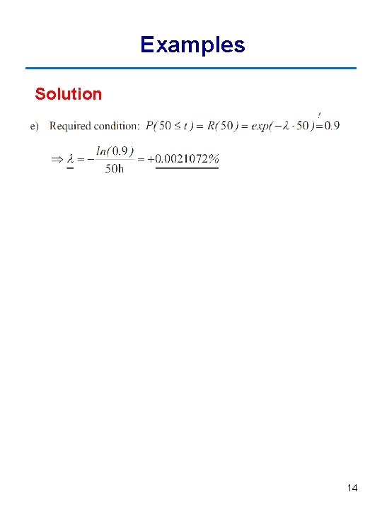 Examples Solution 14 