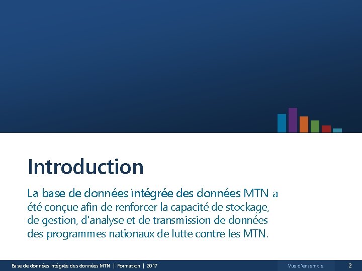 Introduction La base de données intégrée des données MTN a été conçue afin de
