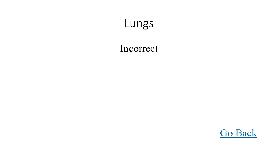 Lungs Incorrect Go Back 