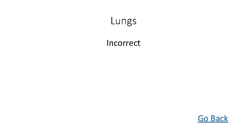 Lungs Incorrect Go Back 