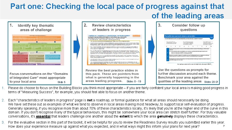 Part one: Checking the local pace of progress against that of the leading areas