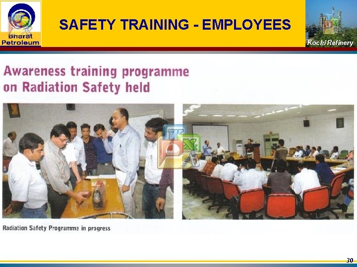 SAFETY TRAINING - EMPLOYEES Kochi Refinery 30 