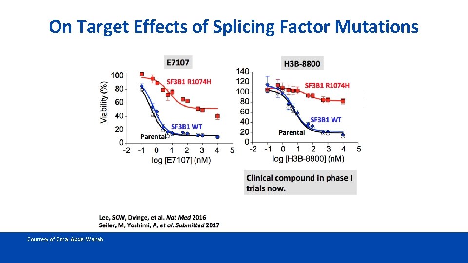 On Target Effects of Splicing Factor Mutations Courtesy of Omar Abdel Wahab 