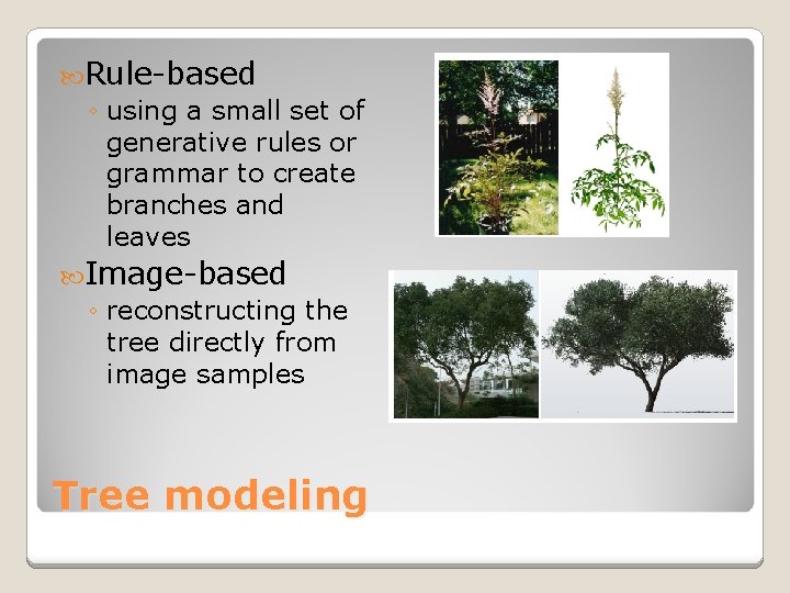  Rule-based ◦ using a small set of generative rules or grammar to create