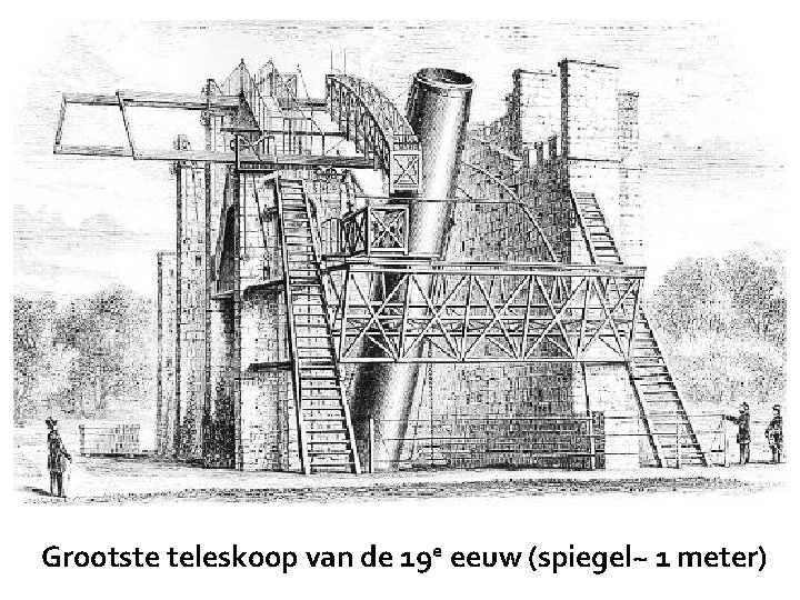 Grootste teleskoop van de 19 e eeuw (spiegel~ 1 meter) 