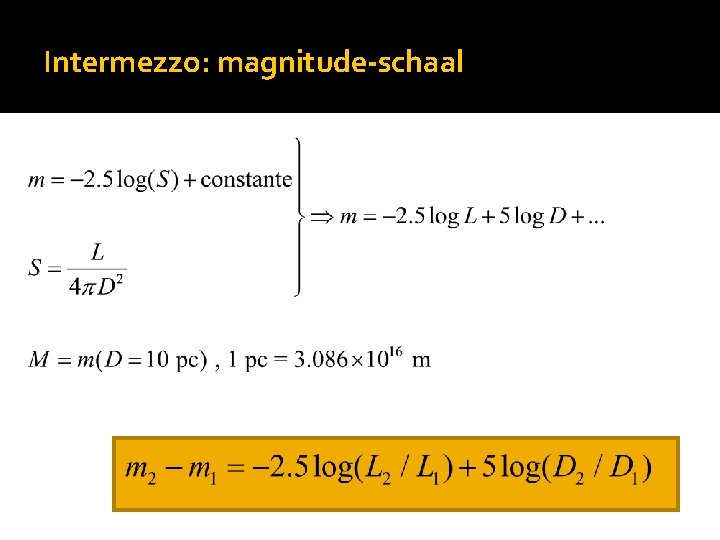 Intermezzo: magnitude-schaal 