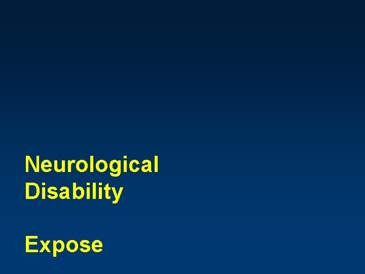 Neurological Disability Expose 