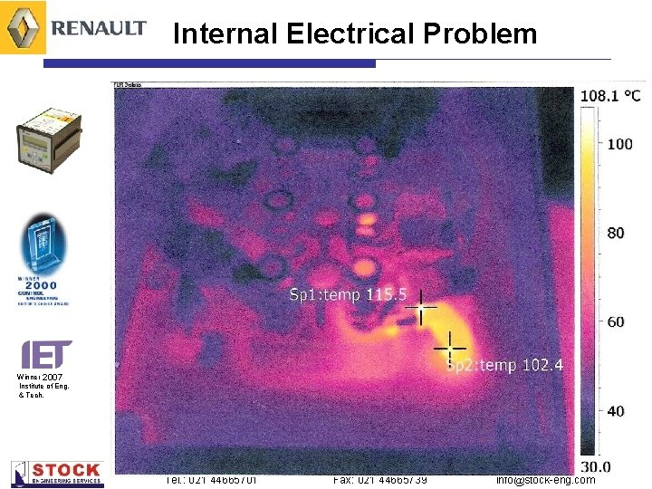 Internal Electrical Problem Winner 2007 Institute of Eng. & Tech. Tel. : 021 44665701