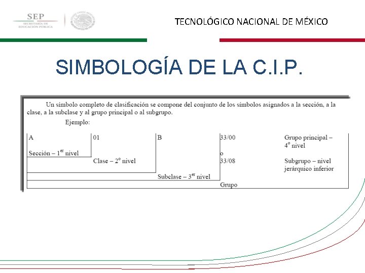 TECNOLÓGICO NACIONAL DE MÉXICO SIMBOLOGÍA DE LA C. I. P. 