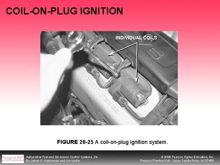 COIL-ON-PLUG IGNITION FIGURE 20 -25 A coil-on-plug ignition system. Automotive Fuel and Emissions Control