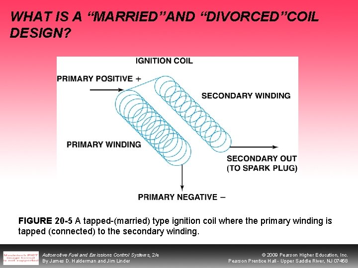 WHAT IS A “MARRIED”AND “DIVORCED”COIL DESIGN? FIGURE 20 -5 A tapped-(married) type ignition coil