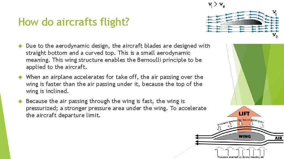 How do aircrafts flight? Due to the aerodynamic design, the aircraft blades are designed