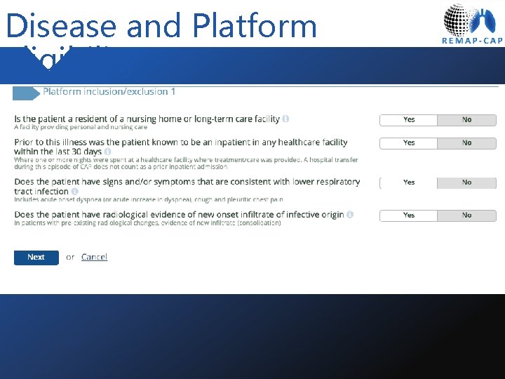 Disease and Platform Eligibility 