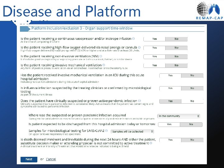 Disease and Platform Eligibility 