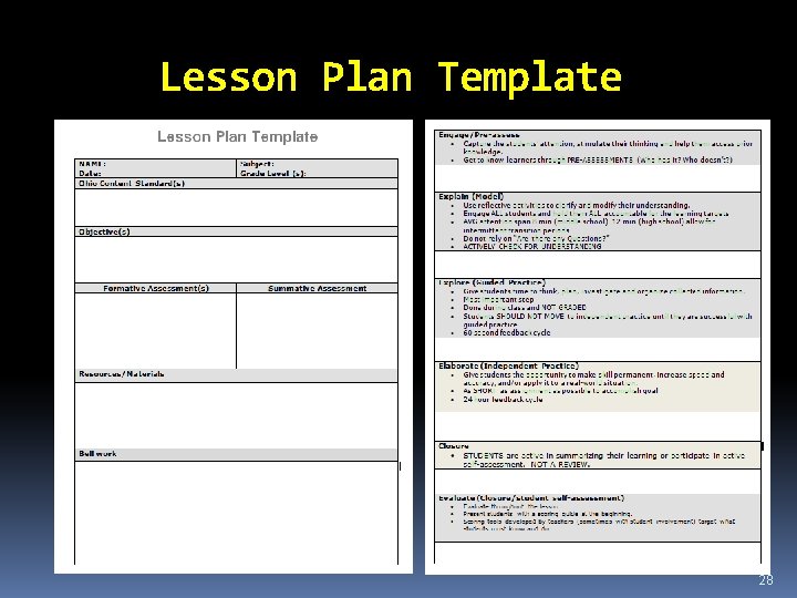 Lesson Plan Template 28 