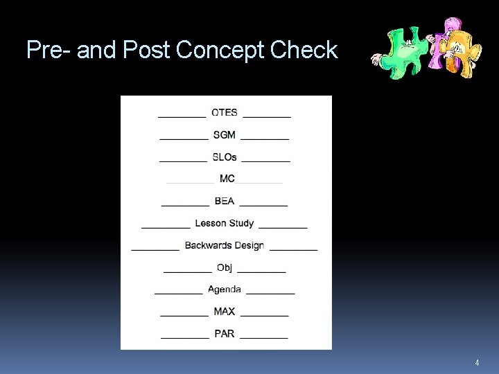 Pre- and Post Concept Check 4 