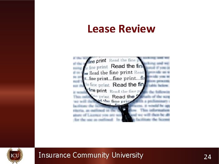 Lease Review Insurance Community University 24 