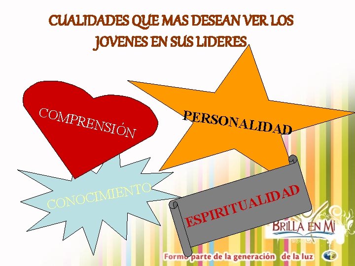 CUALIDADES QUE MAS DESEAN VER LOS JOVENES EN SUS LIDERES COM PREN SIÓN PERSON