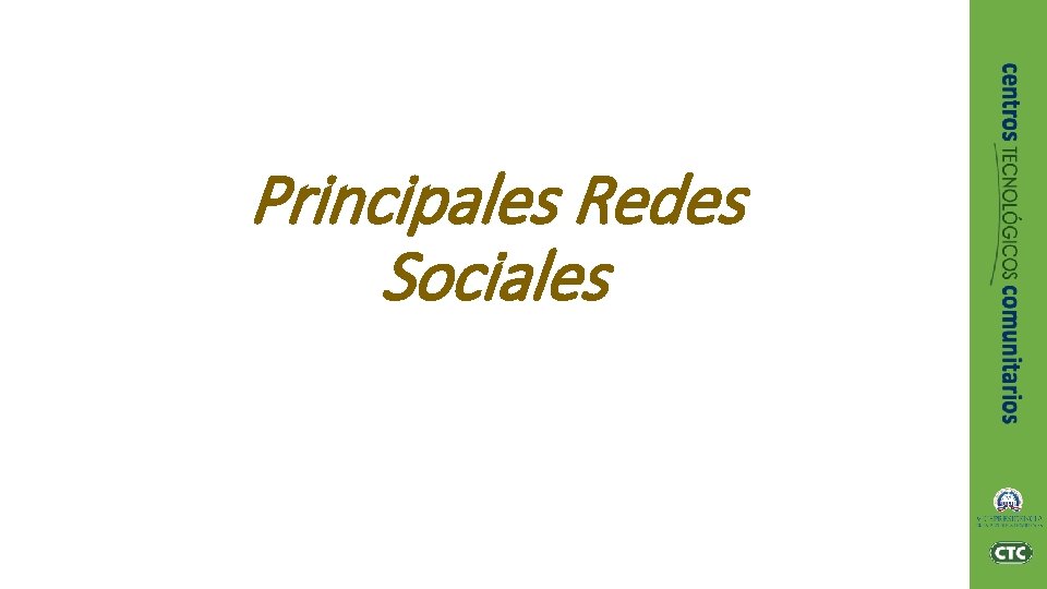 Principales Redes Sociales 