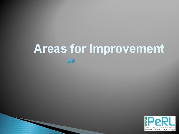 Areas for Improvement 37 