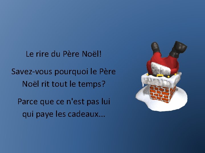 Le rire du Père Noël! Savez-vous pourquoi le Père Noël rit tout le temps?