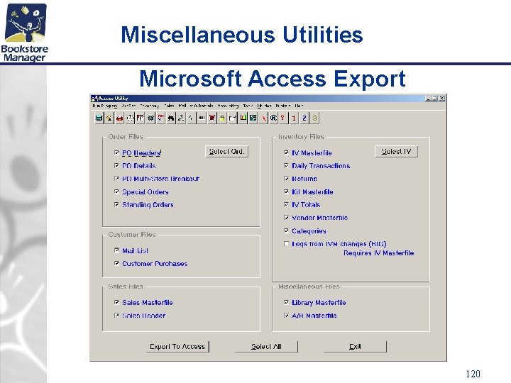 Miscellaneous Utilities Microsoft Access Export 120 